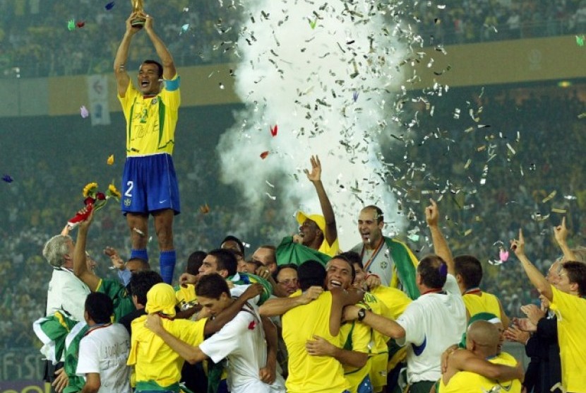 Skuat Brasil saat menjuarai Piala Dunia 2002.