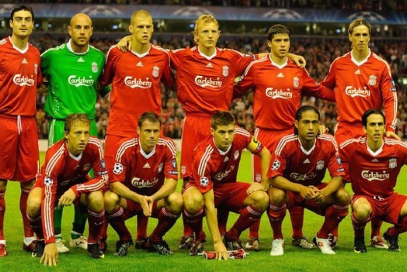 Skuat Liverpool saat melawan Debrecen di Liga Champions musim 2009/2010 silam.