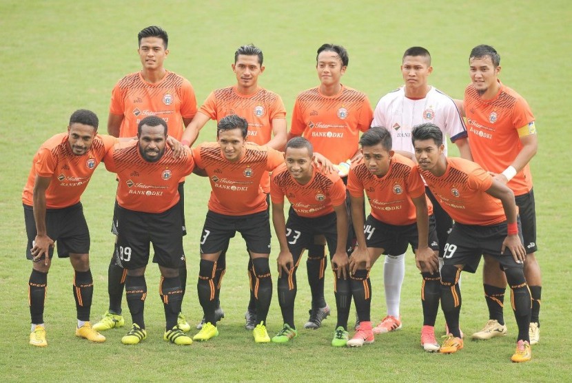 Skuat Persija menghadapi Persela pada Suramadu Super Cup 2018, Jumat (12/1).