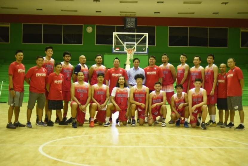 Skuat timnas basket putra Indonesia. (ilustrasi)