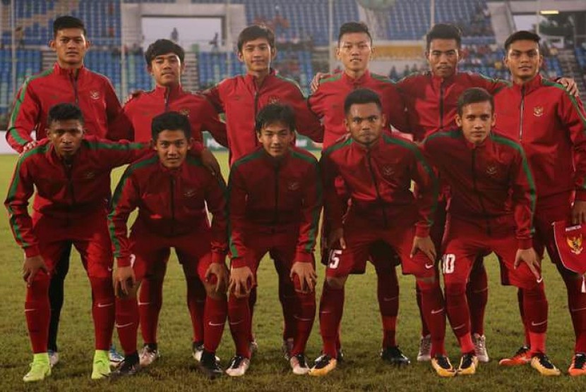 Skuat timnas Indonesia U-19 yang berlaga di Piala AFF U-18 2017.