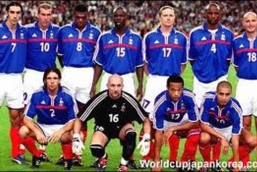 Skuat Timnas Prancis di Piala Dunia 2002.