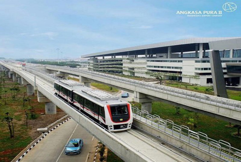 Sky train di Bandara Soekarno Hatta II. Soekarno Hatta jadi pilot project Angkasa Pura ii untuk Advanced Technology