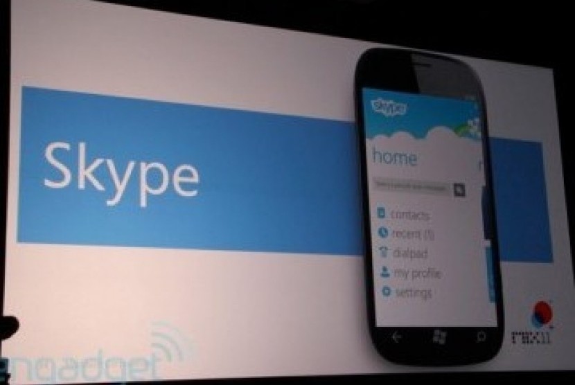 Skype salah satu fitur utama WP 8