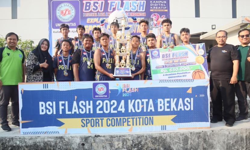 SMA PGRI 1 Bekasi raih Juara 3 Basketball Competition BSI Flash 2024.