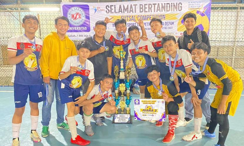 SMK Al Muhtadin meraih juara 2 kompetisi futsal BSI Flash 2023 mengalahkan SMK Citra Negara.