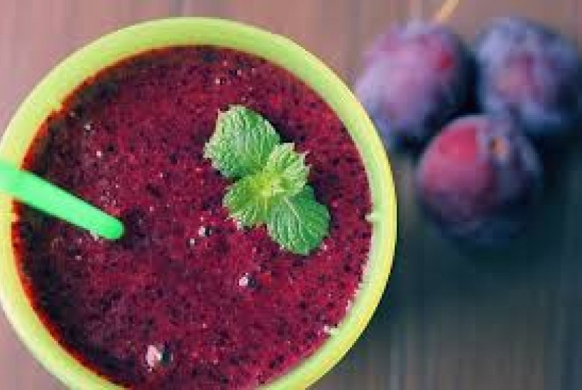 Smoothies buah blueberry