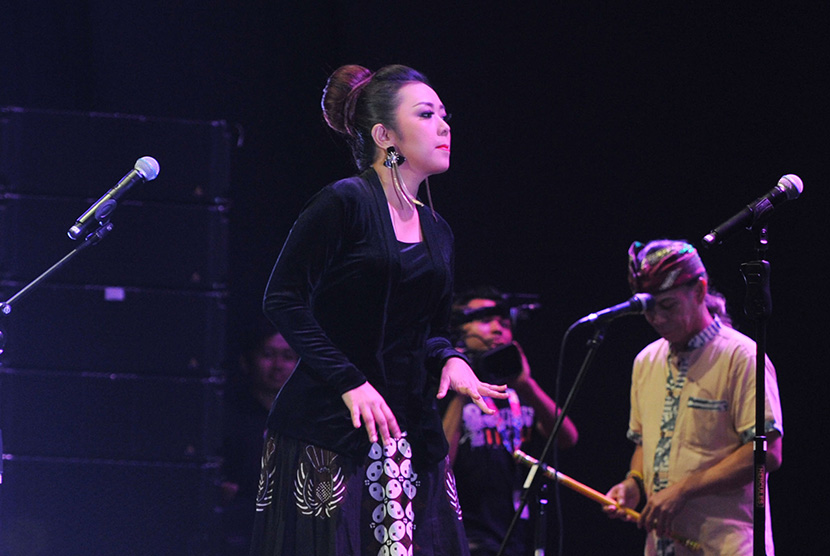 Soimah saat tampil pada gelaran Java Jazz Festival 2019 di JIExpo Kemayoran, Jakarta.