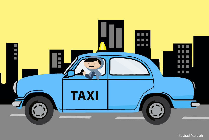 Sopir taksi wanita (ilustrasi)