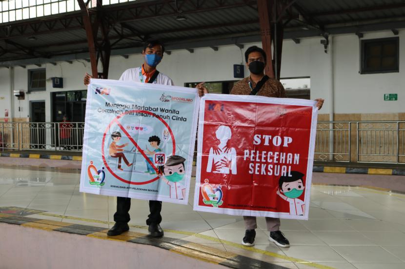 Sosialisasi anti pelecehan seksual yang digelar PT KAI Daop 5 Purwokerto.