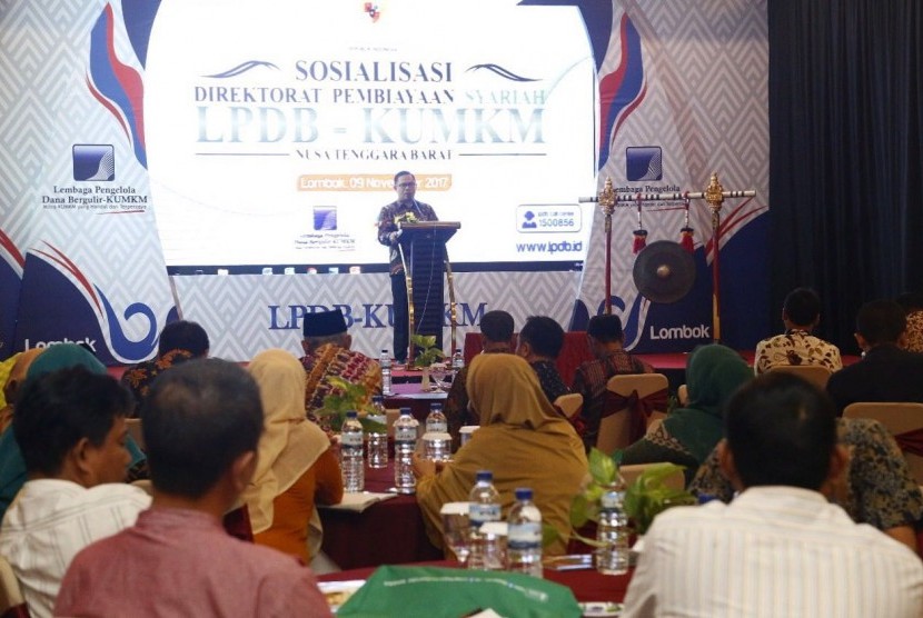 Sosialisasi Direktorat Pembiayaan Syariah LPDB KUMKM, di Mataram, Kamis (9/11).