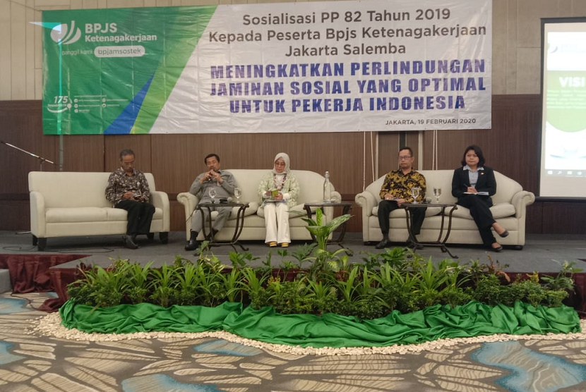 Sosialisasi PP 82 Tahun 2019 kepada peserta BPJS Ketenagakerjaan Wilayah Jakarta Salemba.