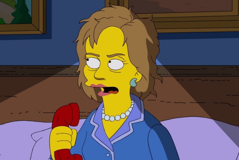 Sosok Hillary Clinton dalam cerita The Simpson.