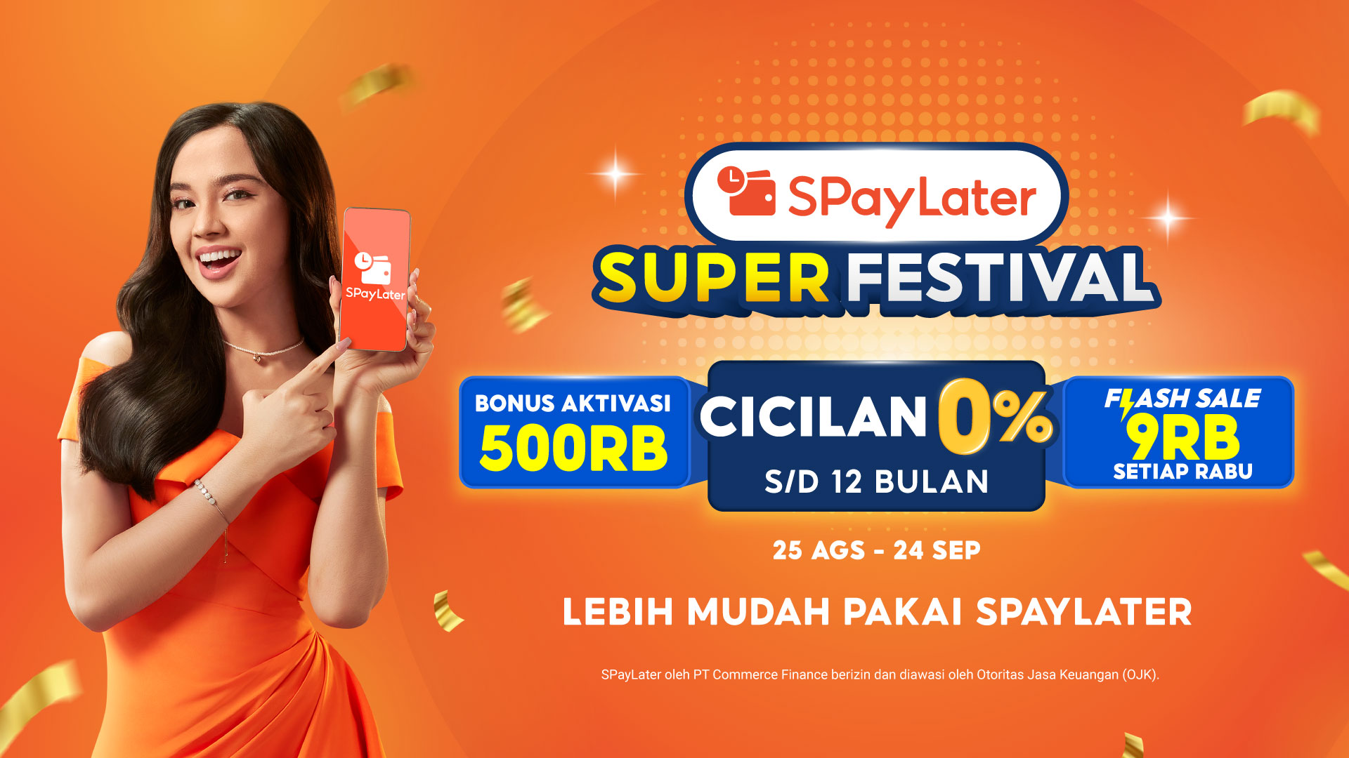 SPayLater menghadirkan kampanye SPayLater Super Festival dengan beragam promo menarik yang menguntungkan bagi pengguna baru SPayLater. Kampanye ini berlangsung dari 25 Agustus hingga 24 September 2025 dan mengajak pengguna untuk mengaktifkan SPayLater serta menggunakannya sebagai metode pembayaran di aplikasi Shopee.