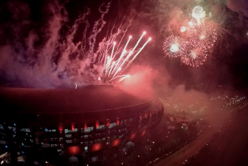 Stadion Gelora Bandung Lautan Api di malam pembukaan PON 2016 Jabar