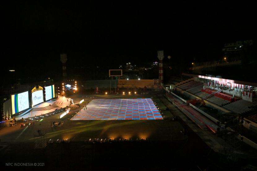 Stadion Mandala, Kota Jayapura, menjadi lokasi pembukaan Pekan Paralimpiade Nasional (Peparnas) XVI Papua 2021. 