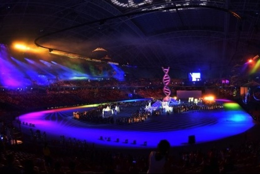 Stadion Nasional Singapura saat pembukaan SEA Games 2015