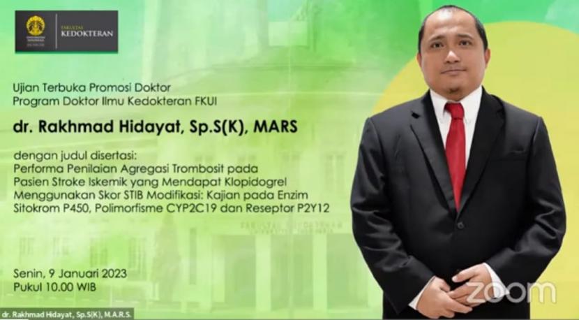 Staf pengajar Fakultas Kedokteran Universitas Indonesia, Dr dr Rakhmad Hidayat alias Dokday.