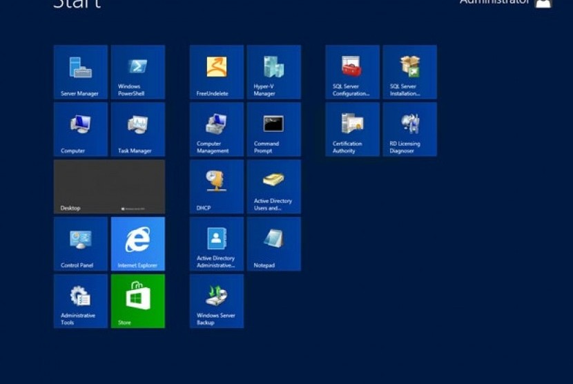 Start Screen Windows server 2012