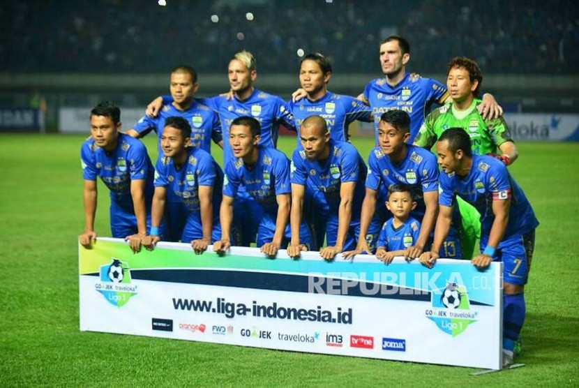 Starting eleven Tim Persib melawan Sriwajaya FC dalam Gojek Traveloka Liga 1 di Stadion GBLA Bandung, Sabtu (29/4)