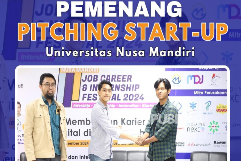 Startup Pitching menjadi peluang bagi mahasiswa Universitas Nusa Mandiri menunjukkan taring di dunia  startup yang inovatif dan strategi bisnis yang matang. 