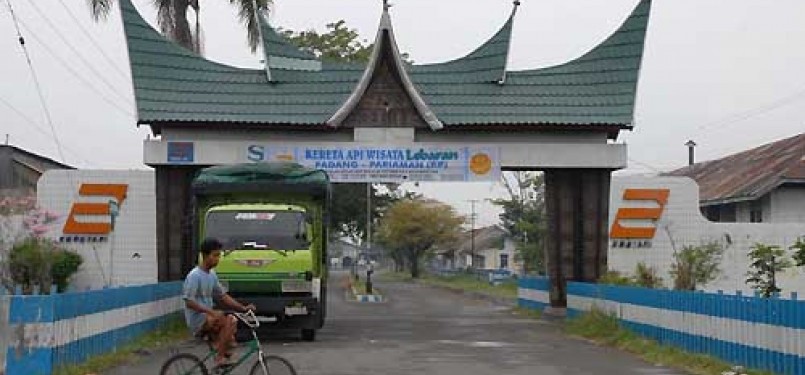 Stasiun kereta wisata Padang Panjang, Sumatera Barat.