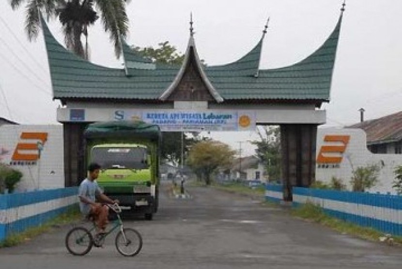 Stasiun kereta wisata Padang Panjang, Sumatera Barat.