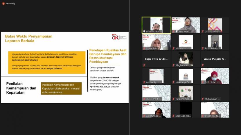 STEI SEBI dan OJK mengadakan webinar IKNB Syariah, Rabu (24/3).
