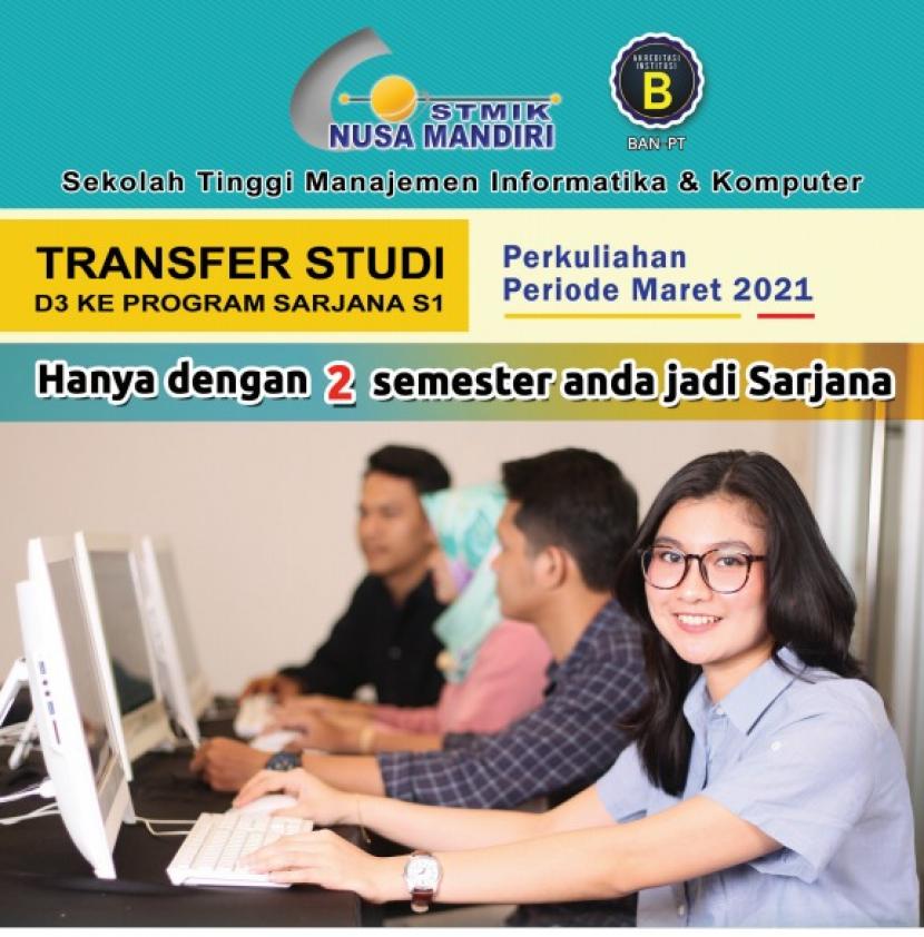 STMIK Musa Mandiri bekerja sama dengan UBSI menyelenggarakan program transfer studi dari Diploma (D3) ke Sarjana (S1).