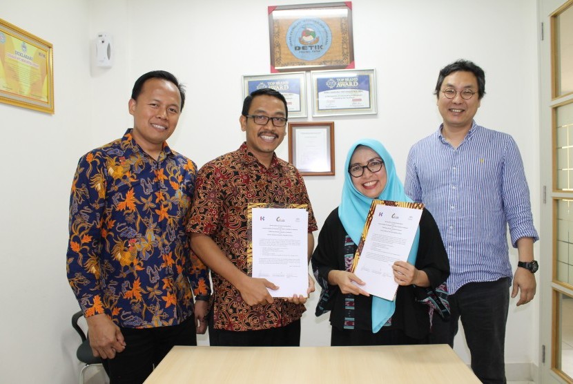 STMIK Nusa Mandiri meneken MoU dengan KIEC Indonesia dan Incheon National University (INU).