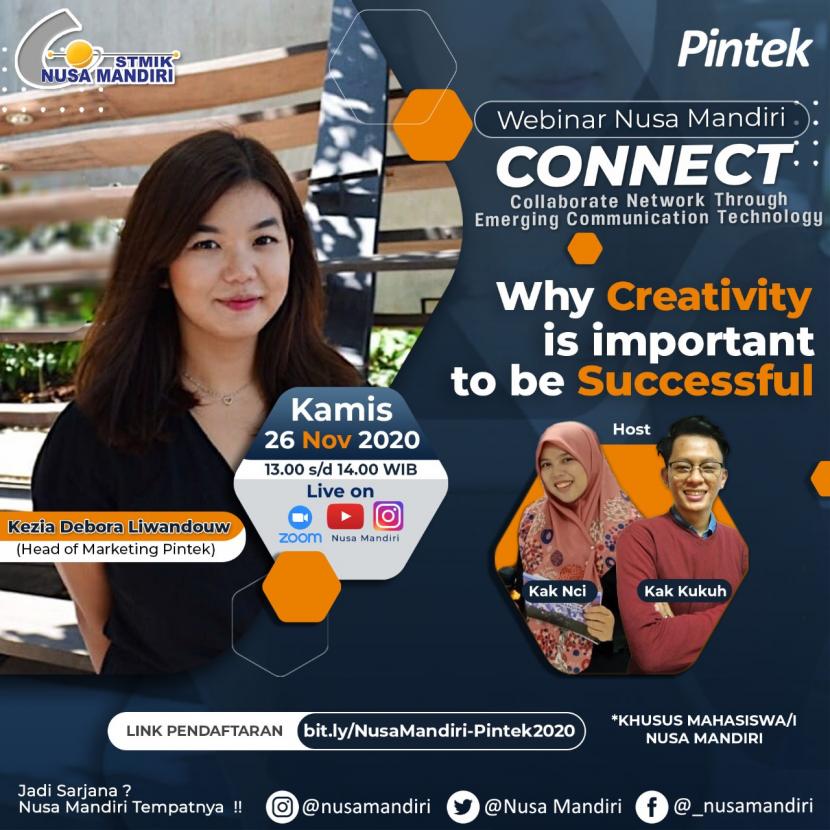 STMIK Nusa Mandiri menggelar webinar (CONNECT) dengan tema 