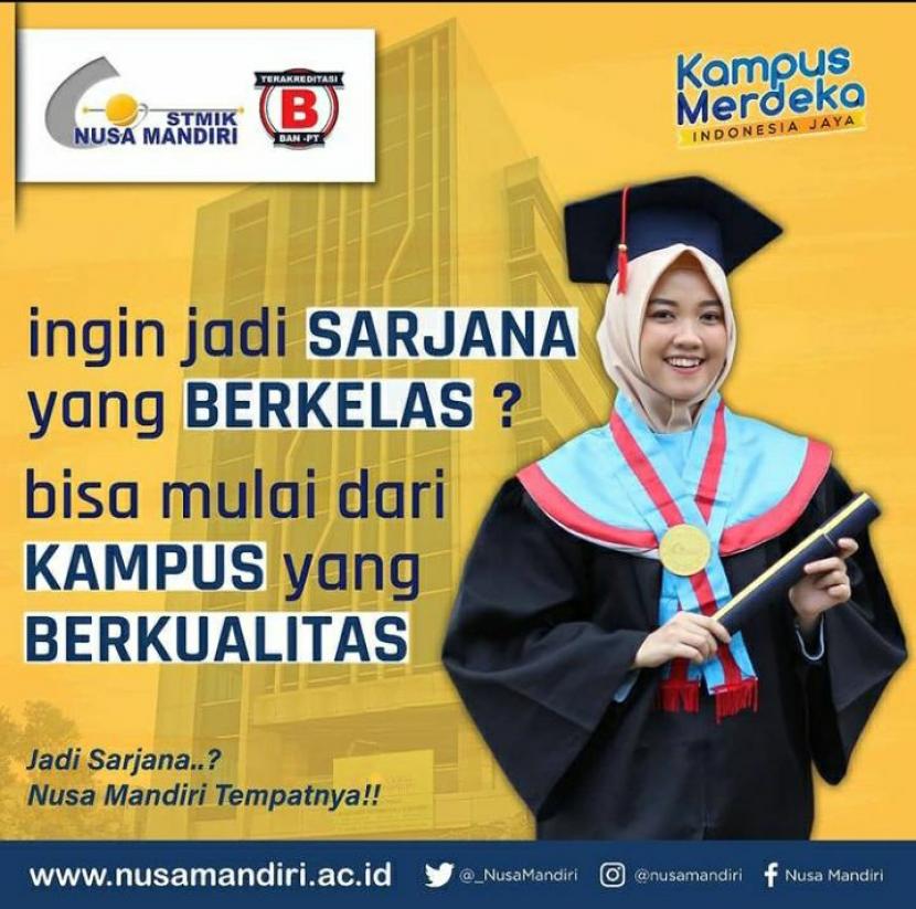 STMIK Nusa Mandiri merupakan kampus berkelas yang mampu menghasilkan lulusan berkelas.