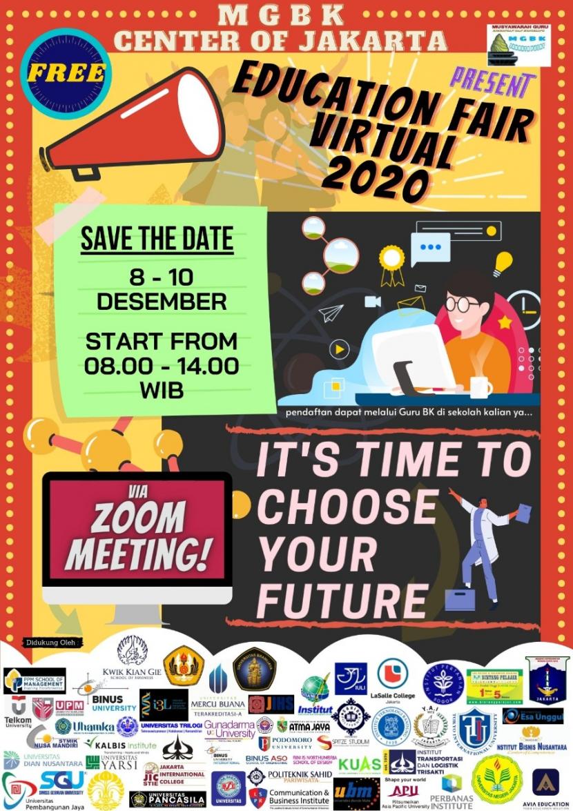 STMIK Nusa Mandiri turut andil dalam Education Fair Virtual 2020 MGBK Jakarta yang digelar 8-10 Desember 2020.   