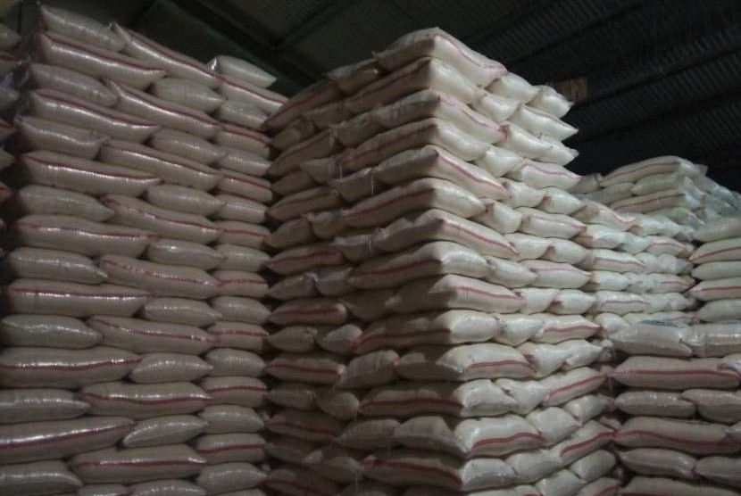 Stok beras di Pasar Beras Induk Cipinang (PIBC)