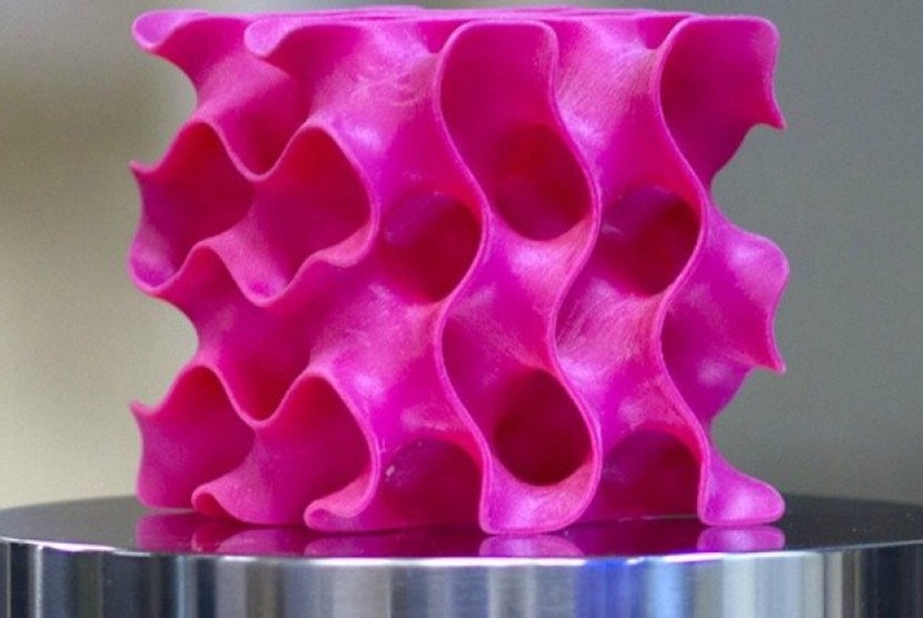 Struktur material terkuat dan teringan yang dibuat oleh ilmuwan MIT.