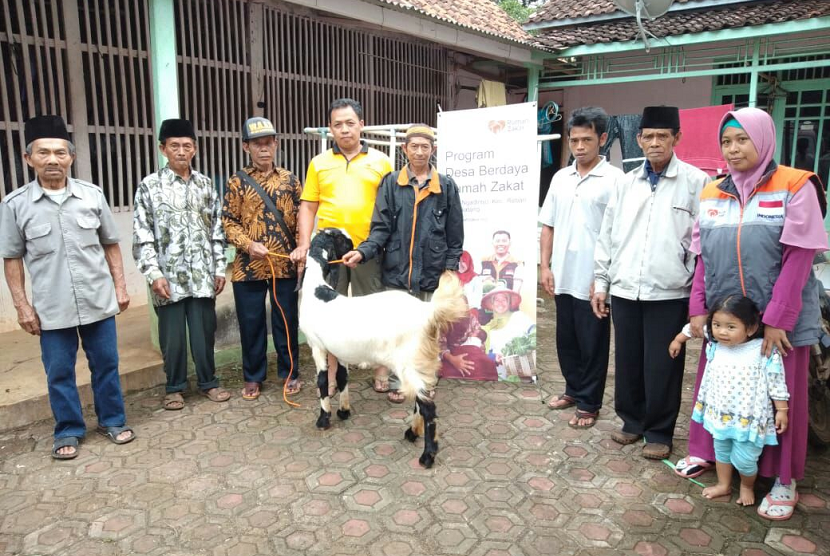 Studi Banding. Kelompok ternak Maju Berdaya melakukan studi banding ke peternak kambing etawa.