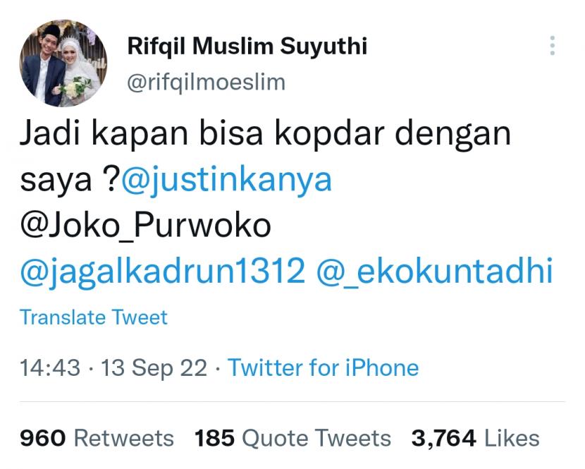  Suami Ning Imaz, Gus Rifqil Muslim Suyuthi.