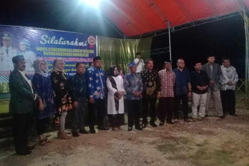 Suasana acara ramah tamah Wakil Gubernur Sulawesi Tengah, H Rusli DG Palabbi.