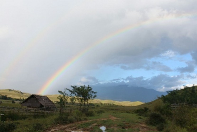 Suasana Desa Seko Padang, Kecamatan Seko, Luwu Utara, Sulawesi Selatan