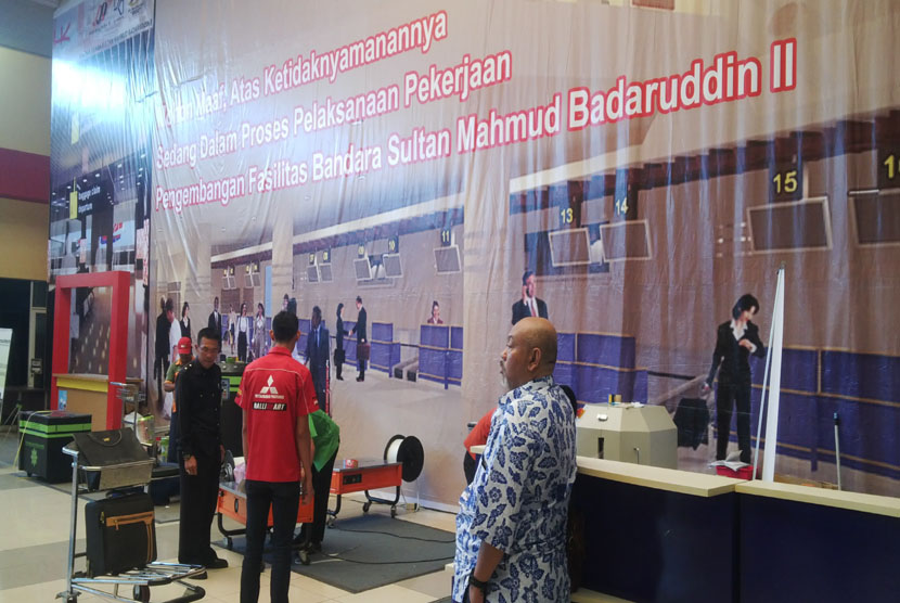 Suasana di Bandara Sultan Mahmud Badarudin, Palembang, Sumsel.