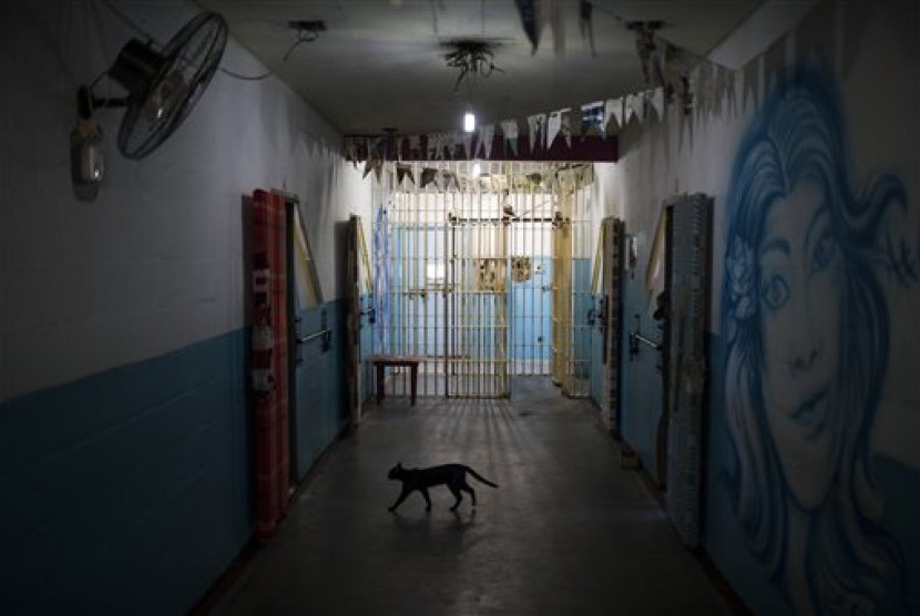 Suasana di penjara di Brasil.  (AP/Felipe Dana)