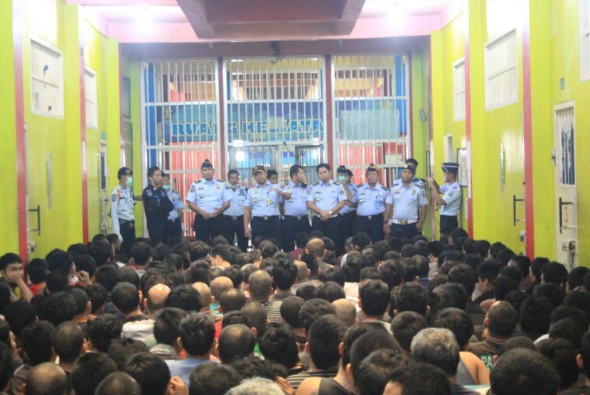 Suasana di Rutan Kelas satu Tangerang atau Rutan Jambe, Kecamatan Jambe, Tangerang.