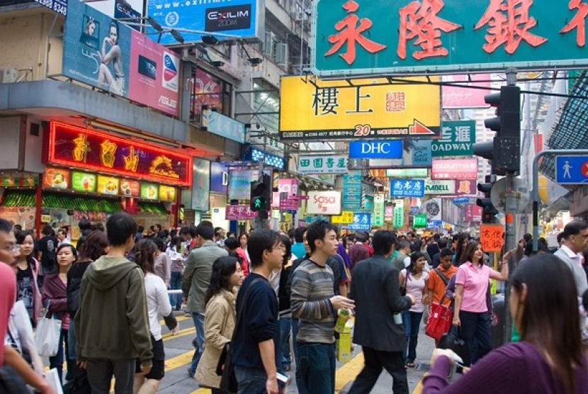 Suasana di satu sudut Hong Kong