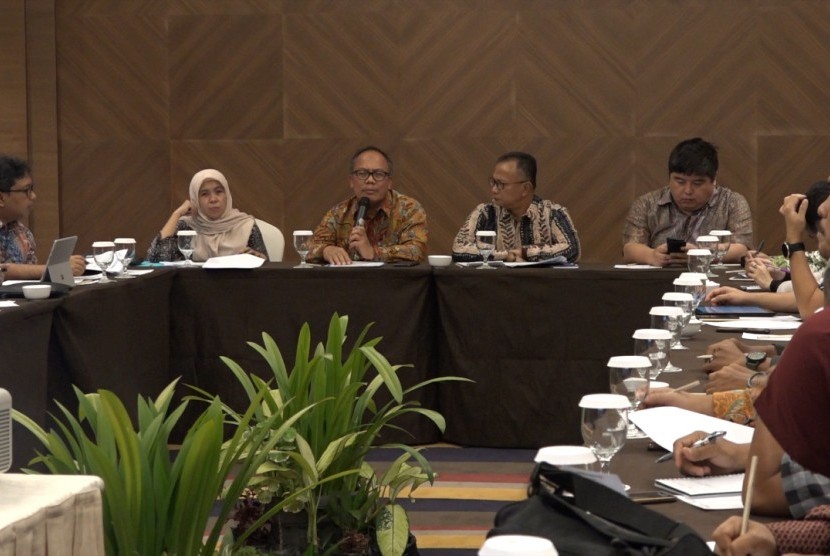 Suasana FGD Sinkronisasi Satu Data Perkebunan Sawit di Pekanbaru, Riau, Sabtu (24/5).