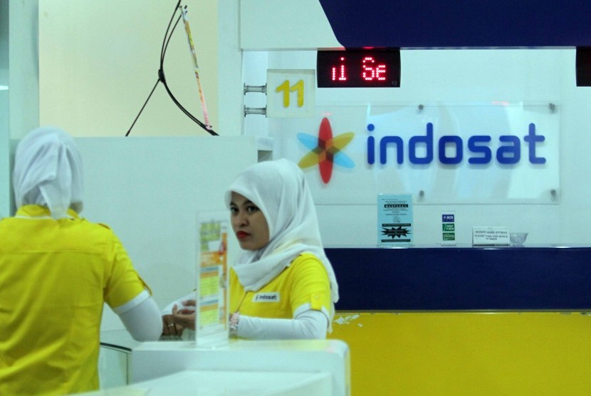 Suasana galeri Indosat saat peluncuran IWIC (Indosat Wireless Innovation Contest), Jakarta, Rabu (25/6).