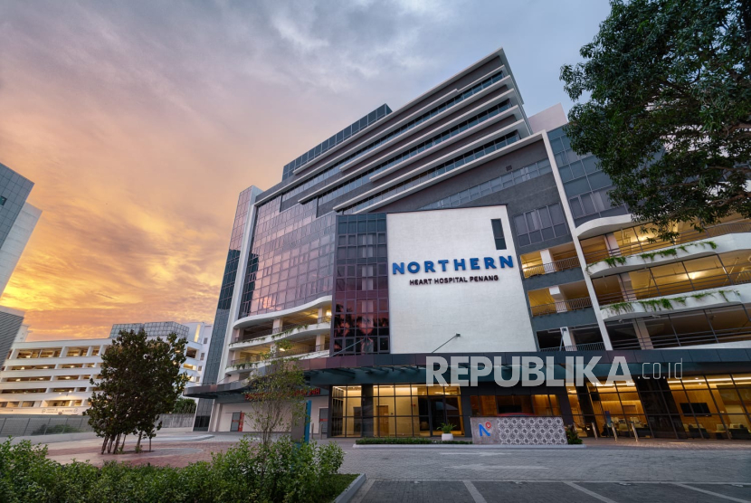 Suasana gedung Northern Heart Hospital di Penang, Malaysia.