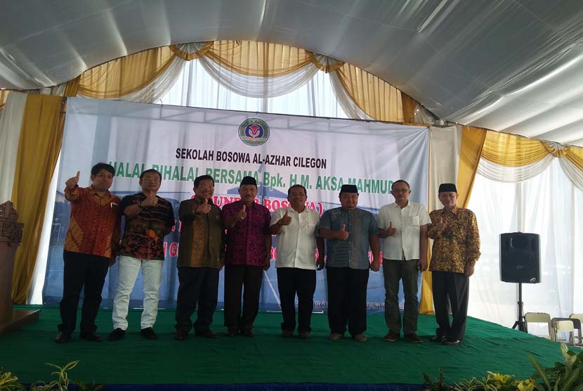 Suasana halal bihalal Sekolah Bosowa Al Azhar Cilegon, Sabtu (6/8/2016).