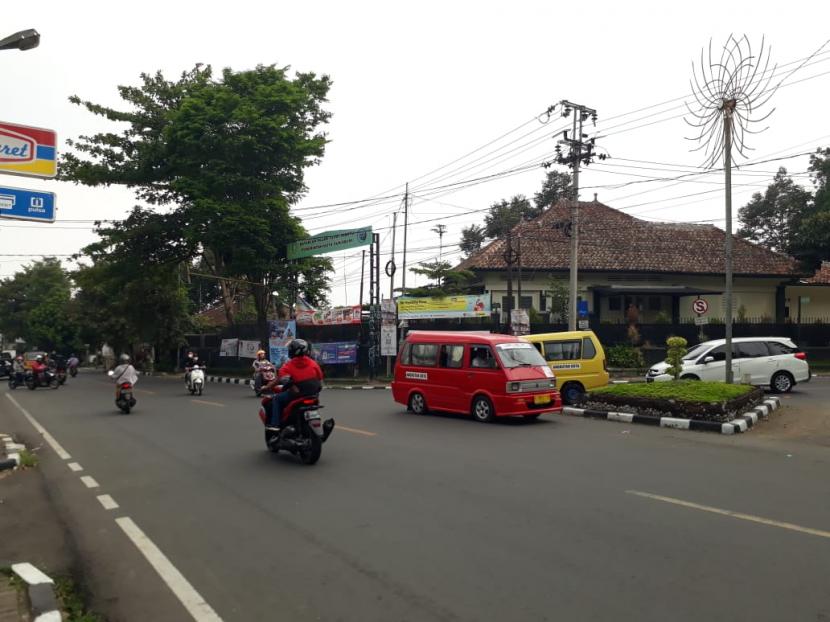 Suasana Jalan Siliwangi Kota Sukabumi yang jadi salah satu titik kemacetan di Kota Sukabumi.