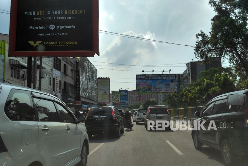 Suasana jalanan di Kota Medan 