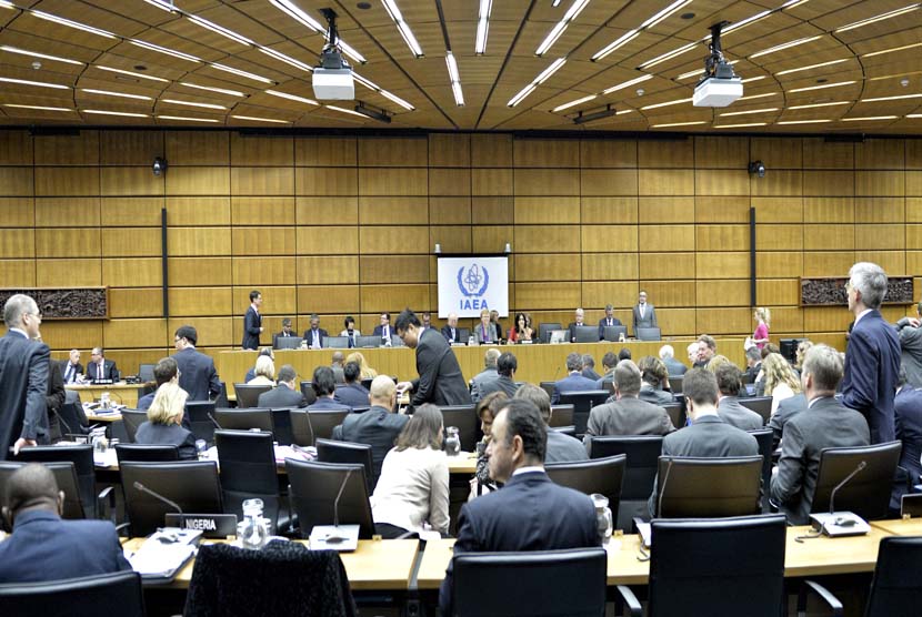 Suasana jelang sidang Dewan Gubernur IAEA di Wina, Austria, September 2015. 
